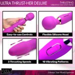 Ultra Thrust-Her Deluxe Thrusting and Vibrating Silicone Wand - Image 7