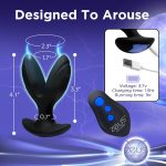 64X Electro-Spread Vibrating and Estim Silicone Butt Plug - Image 11