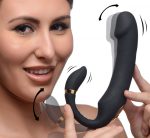 10X Pleasure Pose Come Hither Silicone Vibrator with Poseable Clit Stimulator - Image 5