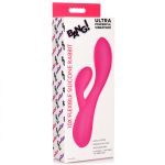 10X Flexible Silicone Rabbit Vibrator - Pink - Image 2