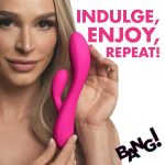 10X Flexible Silicone Rabbit Vibrator - Pink - Image 10