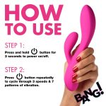 10X Flexible Silicone Rabbit Vibrator - Pink - Image 6