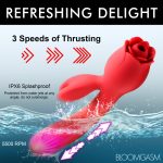 Blooming Bunny Sucking and Thrusting Silicone Rabbit Vibrator - Image 5