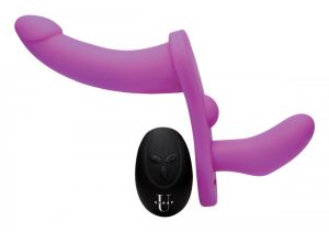Double Take 10X Double Penetration Vibrating Strap-on Harness - Image 4