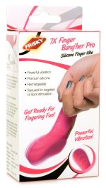 7X Finger Bang Her Pro Silicone Vibrator - Pink - Image 2