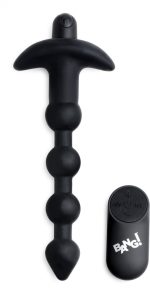 Remote Control Vibrating Silicone Anal Beads - Black - Image 8