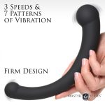 10X Vibra-Crescent Vibrating Silicone Dual-Ended Dildo - Black - Image 5